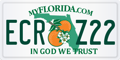 FL license plate ECRZ22