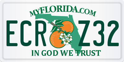 FL license plate ECRZ32