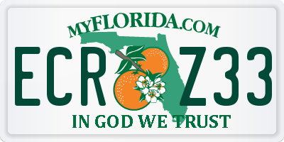 FL license plate ECRZ33