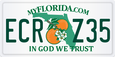FL license plate ECRZ35