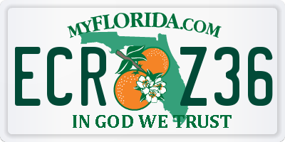 FL license plate ECRZ36
