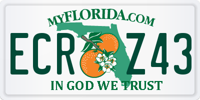 FL license plate ECRZ43