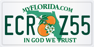 FL license plate ECRZ55