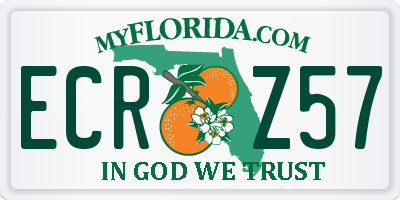 FL license plate ECRZ57