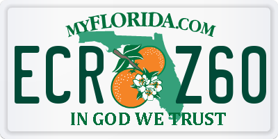 FL license plate ECRZ60