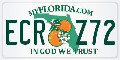 FL license plate ECRZ72