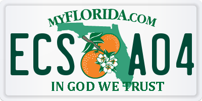 FL license plate ECSA04