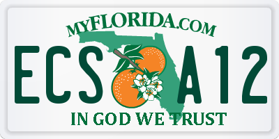 FL license plate ECSA12