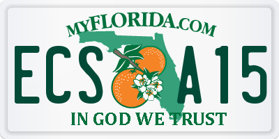 FL license plate ECSA15