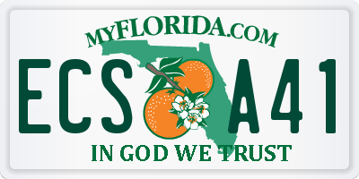 FL license plate ECSA41