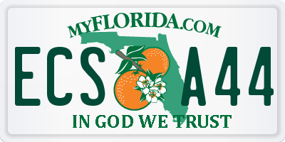 FL license plate ECSA44