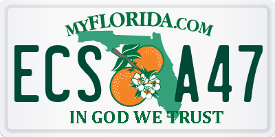 FL license plate ECSA47