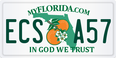 FL license plate ECSA57