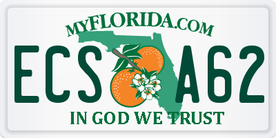 FL license plate ECSA62