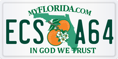 FL license plate ECSA64