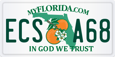 FL license plate ECSA68