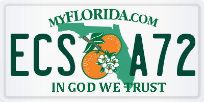 FL license plate ECSA72