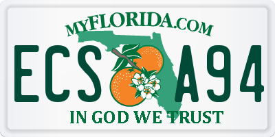 FL license plate ECSA94