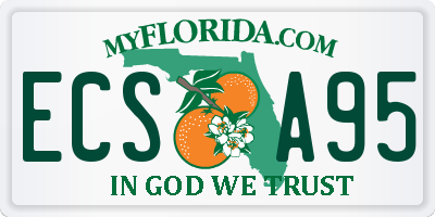 FL license plate ECSA95