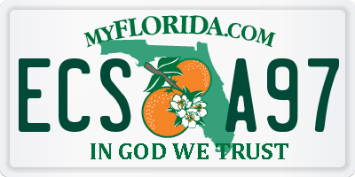 FL license plate ECSA97