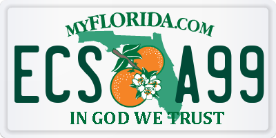 FL license plate ECSA99