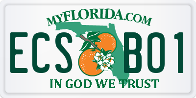 FL license plate ECSB01