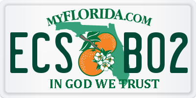 FL license plate ECSB02