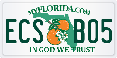 FL license plate ECSB05