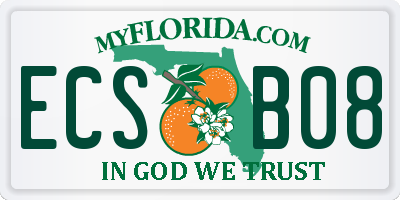 FL license plate ECSB08