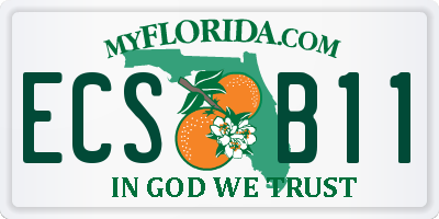 FL license plate ECSB11