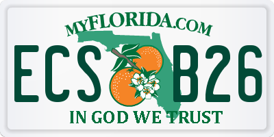 FL license plate ECSB26