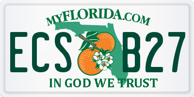 FL license plate ECSB27