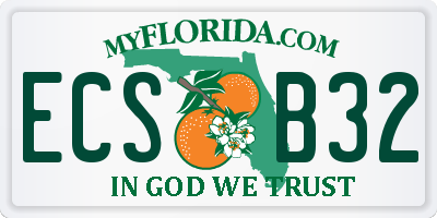 FL license plate ECSB32