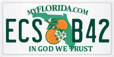 FL license plate ECSB42
