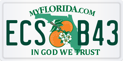 FL license plate ECSB43