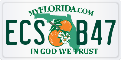 FL license plate ECSB47