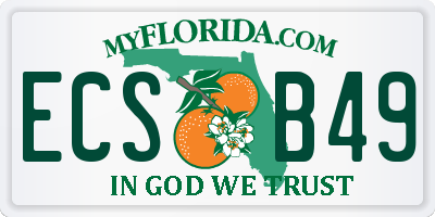 FL license plate ECSB49