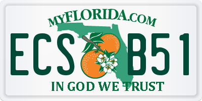 FL license plate ECSB51