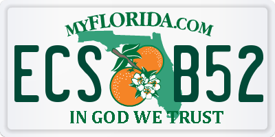 FL license plate ECSB52
