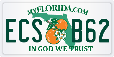 FL license plate ECSB62
