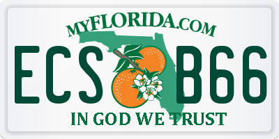 FL license plate ECSB66