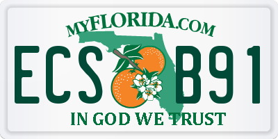 FL license plate ECSB91