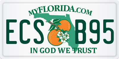 FL license plate ECSB95