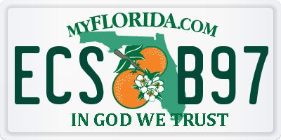 FL license plate ECSB97