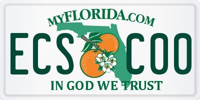 FL license plate ECSC00