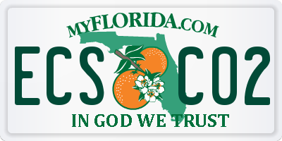 FL license plate ECSC02