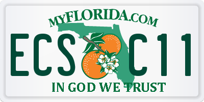FL license plate ECSC11