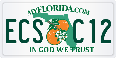 FL license plate ECSC12