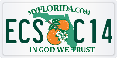 FL license plate ECSC14