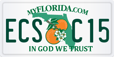 FL license plate ECSC15
